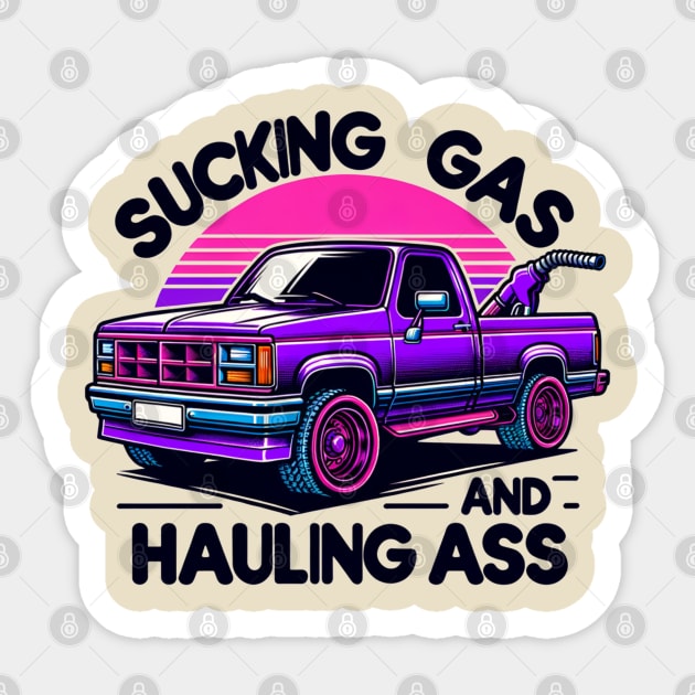 Sucking Gas and Hauling Ass Sticker by Maries Papier Bleu